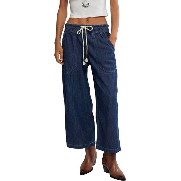 FREE PEOPLE Pants - NEW FREE PEOPLE easy peasy pull on pants in dark blue